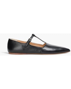 Gabriela Hearst Lola Leather Mary Jane Flats - Black