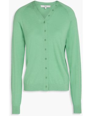 Tibi Wool, Cashmere And Silk-blend Cardigan - Green