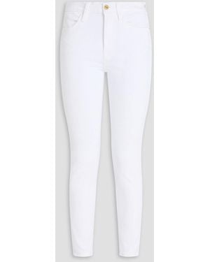 FRAME Le High Skinny High-Rise Skinny Jeans - White