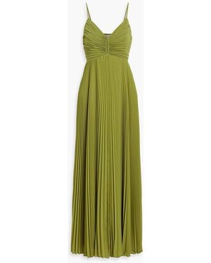 Diane von Furstenberg Ima Pleated Chiffon Maxi Dress - Green