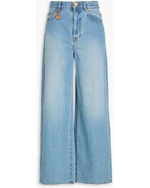 Zimmermann Faded High-Rise Wide-Leg Jeans - Blue