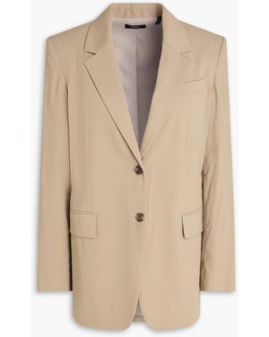 Theory Linen-Blend Blazer - Natural