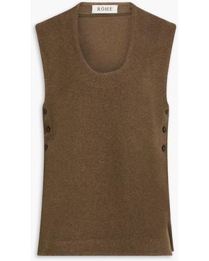 Rohe Wool-Blend Felt Top - Brown