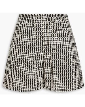By Malene Birger Siona Printed Cotton Shorts - White