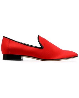 Diane von Furstenberg Leiden Satin Slippers - Red