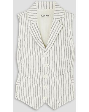 Alex Mill Mathilde Striped Linen Vest - White