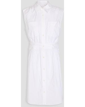 10 Crosby Derek Lam Stretch-cotton Poplin Mini Shirt Dress - White