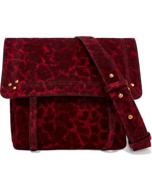 Jérôme Dreyfuss Jeremie Small Leopard-Print Suede Shoulder Bag - Red