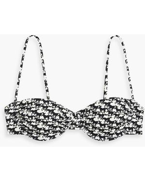 Solid & Striped The miranda bedrucktes bikini-oberteil mit bügel - Mettallic