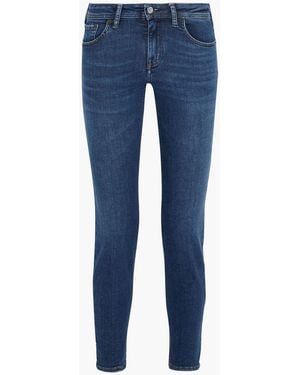 Acne Studios Climb Cropped Low-Rise Skinny Jeans - Blue