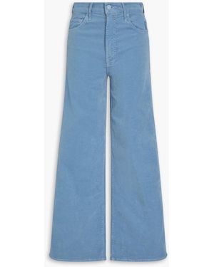 Mother The Undercover Cotton-blend Corduroy Wide-leg Trousers - Blue