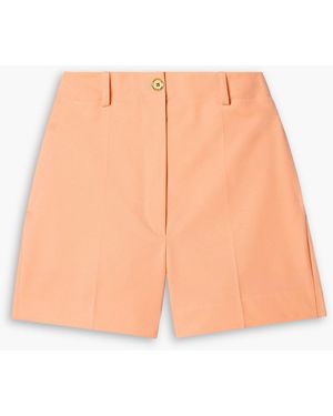 Patou Wool-blend Twill Shorts - Orange