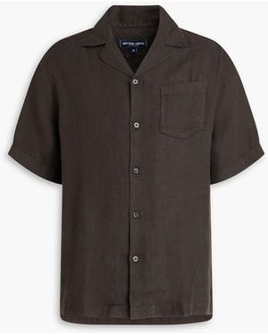 Frescobol Carioca Angelo Linen Shirt - Black