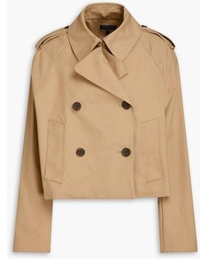 Rag & Bone Talia Cropped Double-breasted Cotton-gabardine Jacket - Natural