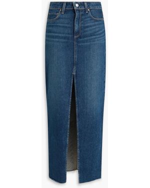 PAIGE Angela Denim Maxi Skirt - Blue