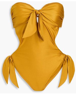 Zimmermann Strapless Cutout Swimsuit - Orange