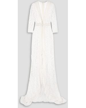Galvan London Sevilla Cotton-blend Lace Gown - White