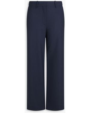 Theory Wool-Blend Straight-Leg Trousers - Blue
