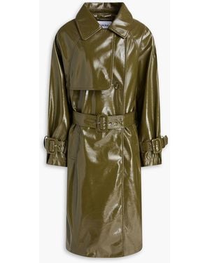 Jakke Winona Glossed Trench Coat - Green