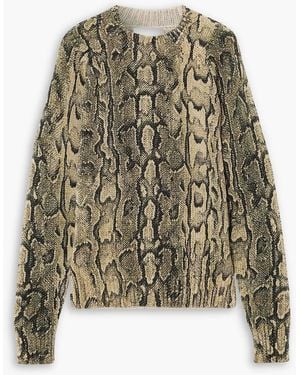 Dries Van Noten Strickpullover mit schlangenprint - Mehrfarbig