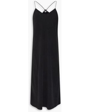 Alex Mill Alexis Washed Lyocell Midi Slip Dress - Black