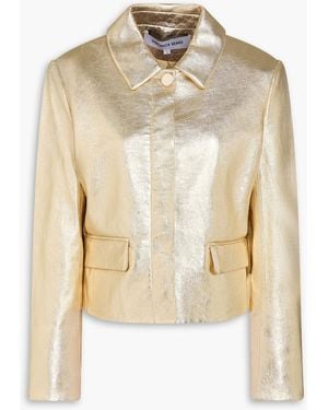Veronica Beard Imagen Leather Jacket - Natural
