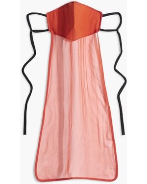 Rick Owens Silk-Chiffon Face Mask - Pink
