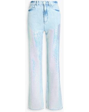 Wandler Rose Sequined High-rise Straight-leg Jeans - Blue