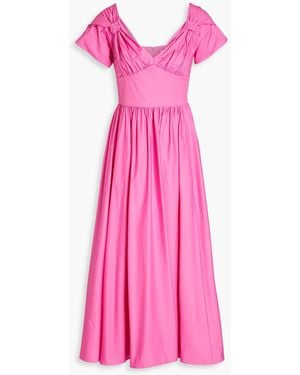 Vivetta Gerafftes midikleid aus einer baumwollmischung - Pink