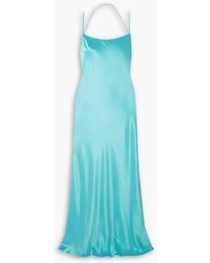 Michael Lo Sordo Floss rückenfreies maxikleid aus seidensatin - Blau