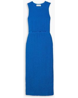 Apiece Apart Suenos gerafftes midikleid aus crêpe - Blau