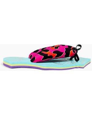 PUCCI Printed Jersey Flip Flops - Red