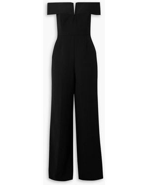 Roland Mouret Off-The-Shoulder Crepe Jumpsuit - Black
