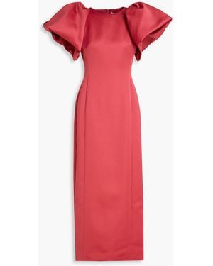 LEO LIN Lucinda Satin Maxi Dress - Red