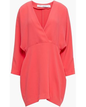 IRO Detina Wrap-Effect Crepe Mini Dress - Pink