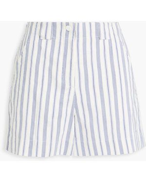 Sandro Striped Woven Shorts - White