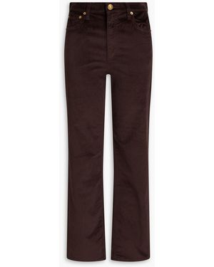 Rag & Bone Harlow Cotton-Blend Corduroy Straight-Leg Trousers - Purple