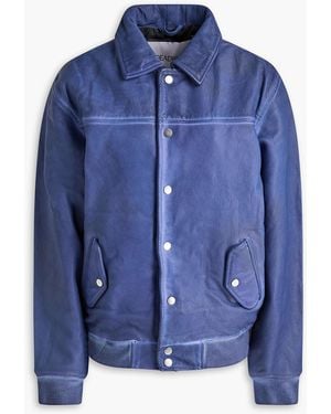 DEADWOOD Coach Leather Jacket - Blue