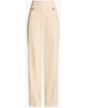 Sandro Cotton-twill Flared Trousers - White