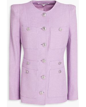 Veronica Beard Corey Cotton-blend Tweed Jacket - Purple