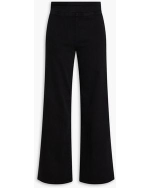 FRAME Jetset High-Rise Wide-Leg Jeans - Black
