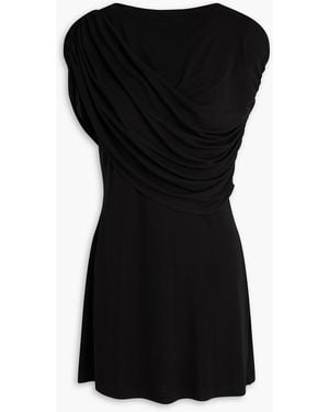 Esse Studios Bonachi Draped Jersey Mini Dress - Black