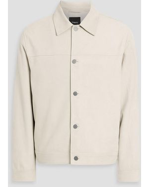 Theory Amos Suede Jacket - Natural