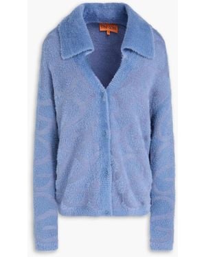 Stine Goya Jacquard-Knit Cardigan - Blue