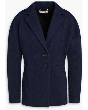 Emilia Wickstead Cotton-Blend Bouclé Blazer - Blue
