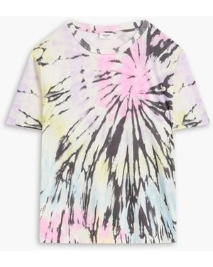 Celine Tie-Dyed Cotton-Jersey T-Shirt - White