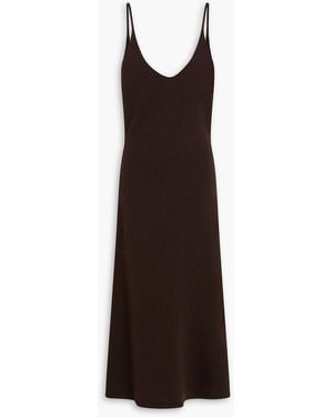 Officine Generale Marga Merino Wool Midi Dress - Brown