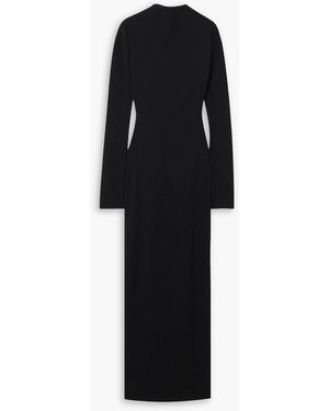 Petar Petrov Fearless Open-back Crepe Maxi Dress - Black
