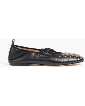 Wandler June Studded Leather Ballet Flats - Black