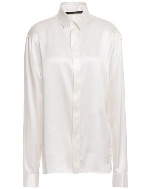 Haider Ackermann Silk-Satin Shirt - White